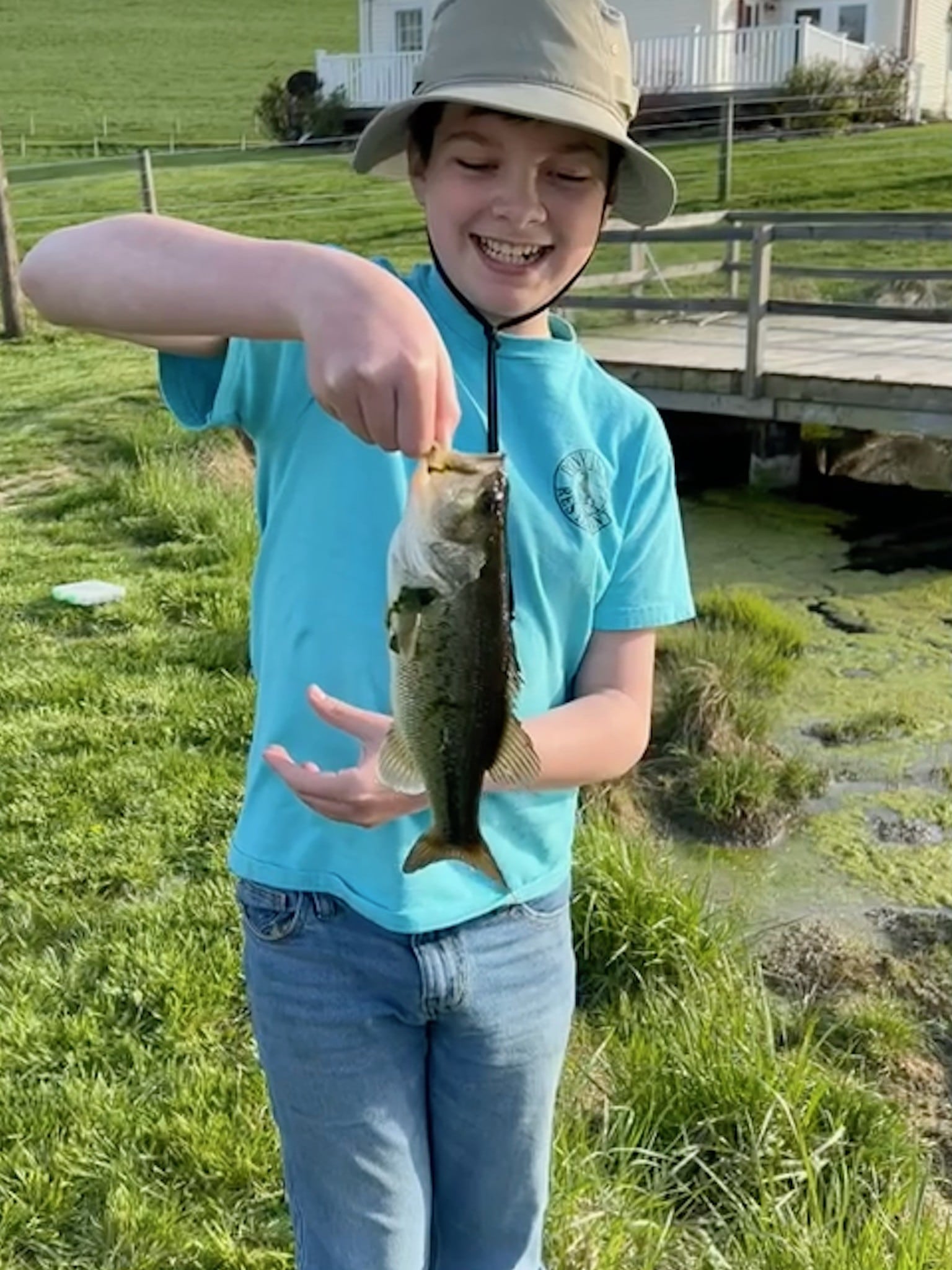 Largemouth bass on fly swpa